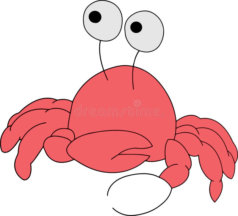 Vector crab illustration on white vector illustration