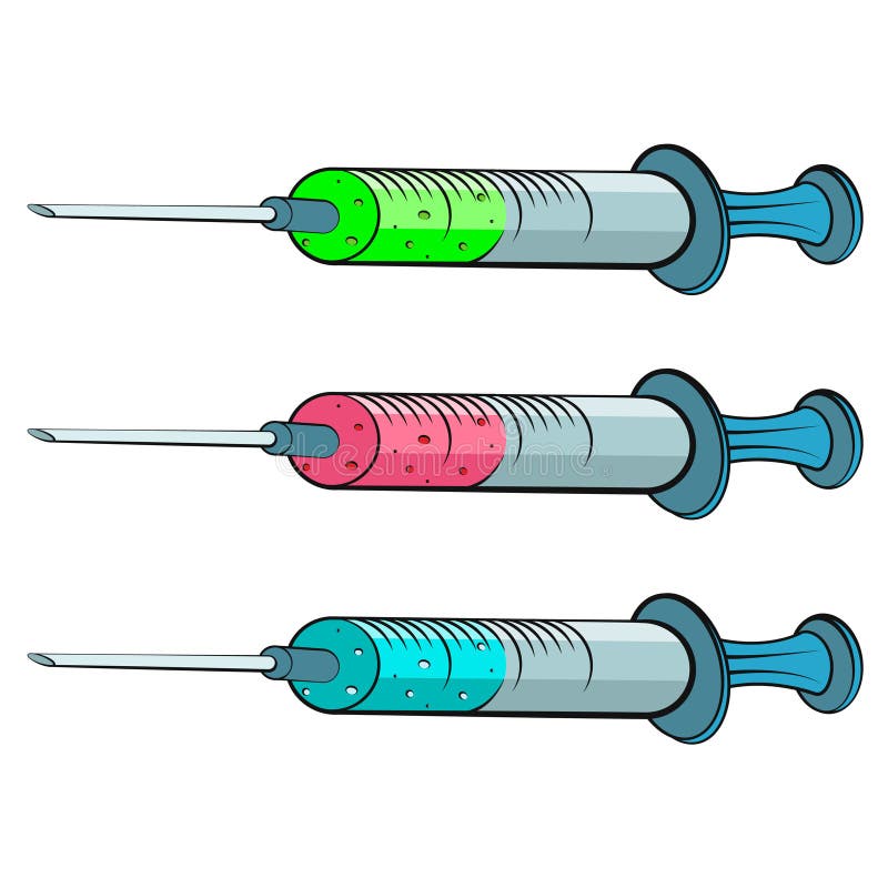 vaccine needle cartoon