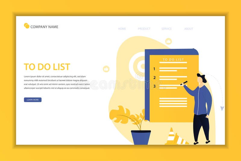 Vector illustration To-do list planning stock illustration