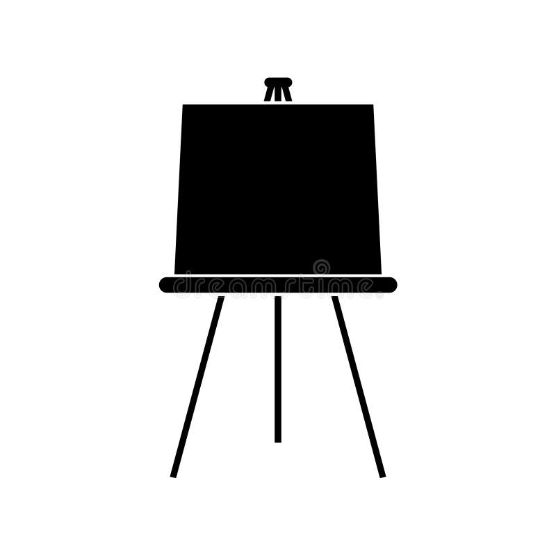Art Easel With Blank Canvas, Vector Illustration Stock Vector