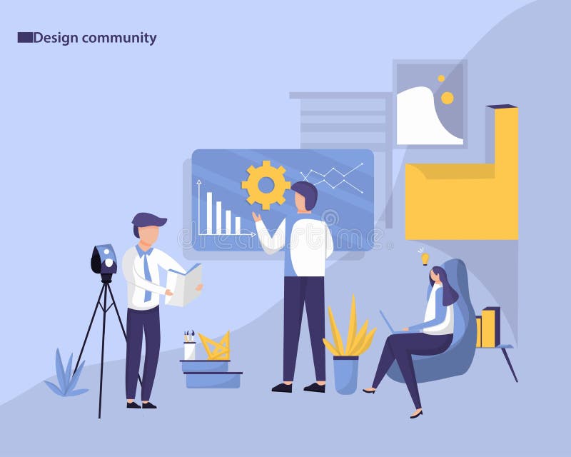 Vector graphic Design community concept vector illustration