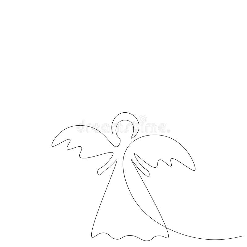 Christmas Background Angels Sky Fly Stars Vector Stock Illustrations ...