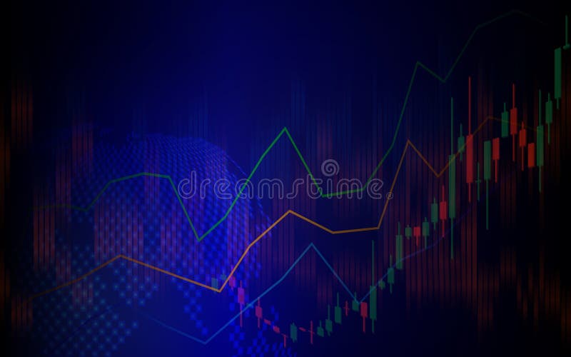 Stock Market or Forex Trading Candlestick Graph in Graphic Design for ...