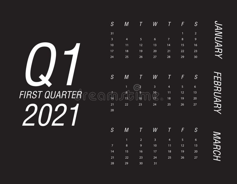 first-quarter-of-calendar-2021-stock-vector-illustration-of-2021
