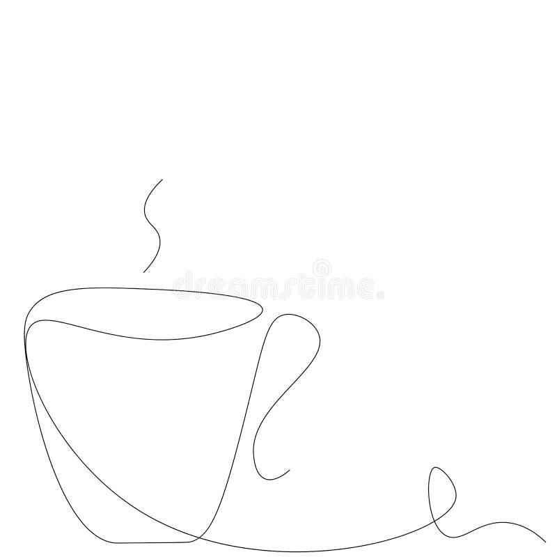 Cup Saucer Spoon Line Drawing Stock Illustrations 155 Cup Saucer
