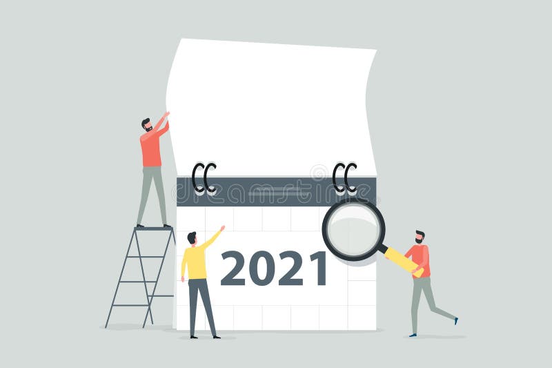 Flat Vector Illustration Design 2021 Business Planning Concept And