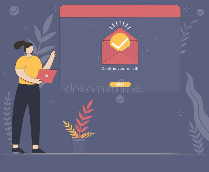 Flat design Done concept vector illustration stock illustration