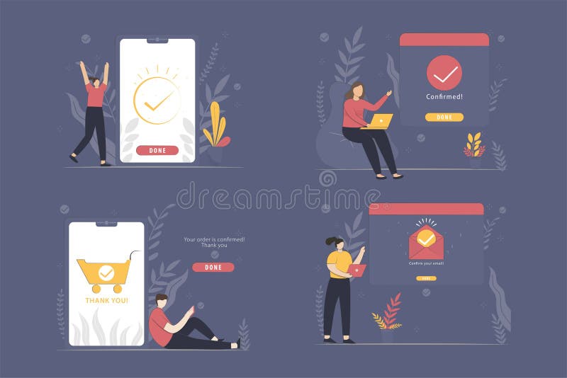 Flat design Done concept vector illustration royalty free illustration
