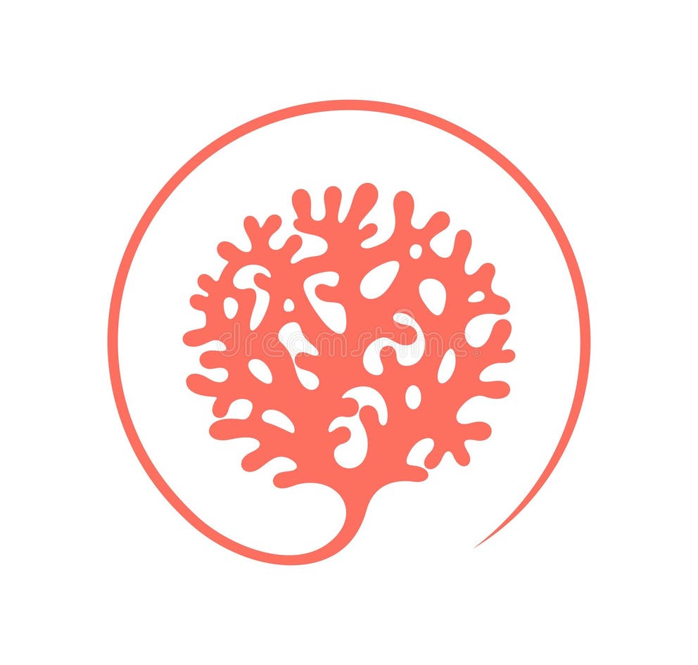 Coral Logo. Isolated Coral on White Background Stock Vector - Illustration of beautiful, reef: 180694407