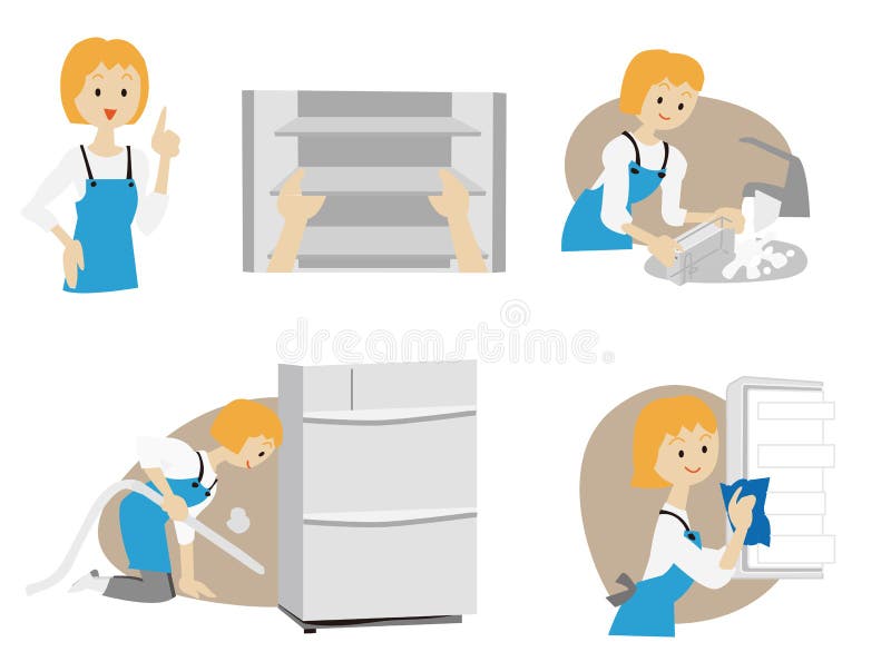 Refrigerator Cleaning Stock Illustrations 923 Refrigerator Cleaning