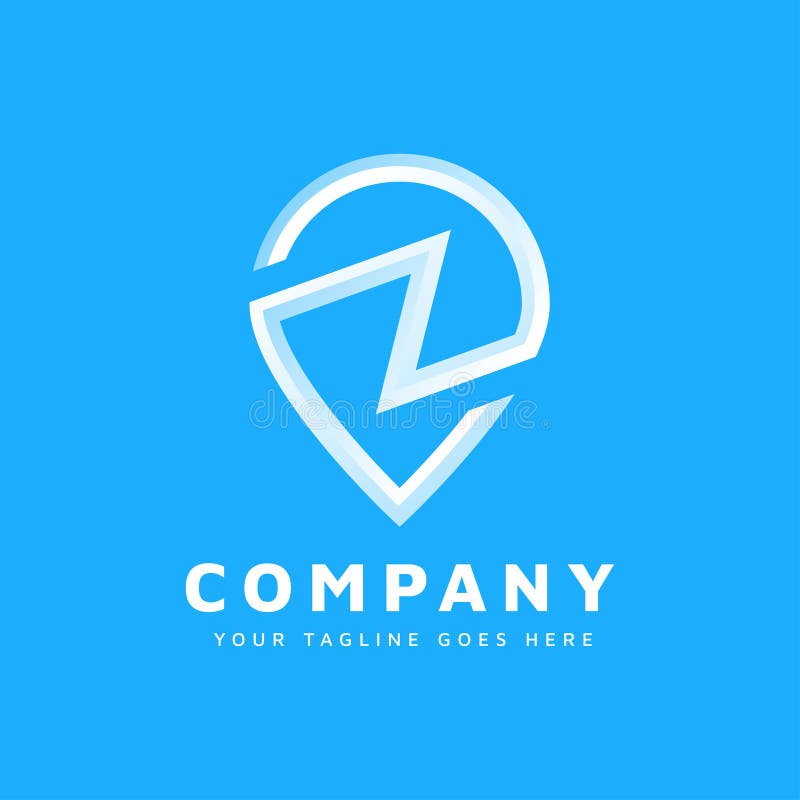 Z letter location logo | Location royalty free illustration
