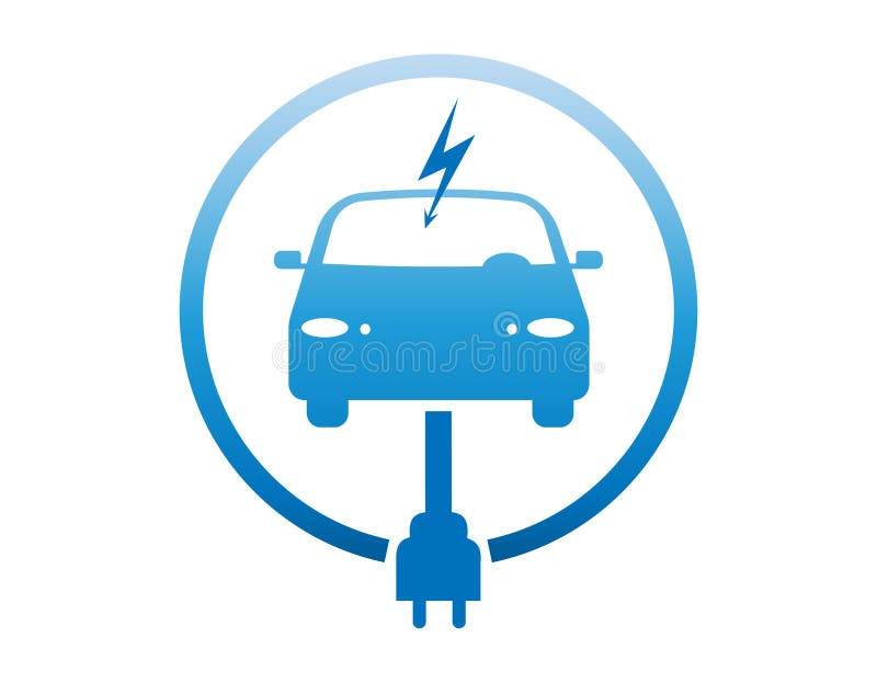 Electric Car Logo Concept. Can Be Used for Your Work. Stock Vector