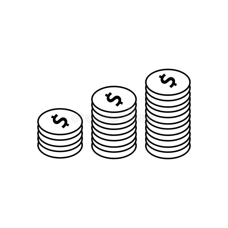 Money Icon Cash. Vector Illustration. Color Editable. Simple Style and ...