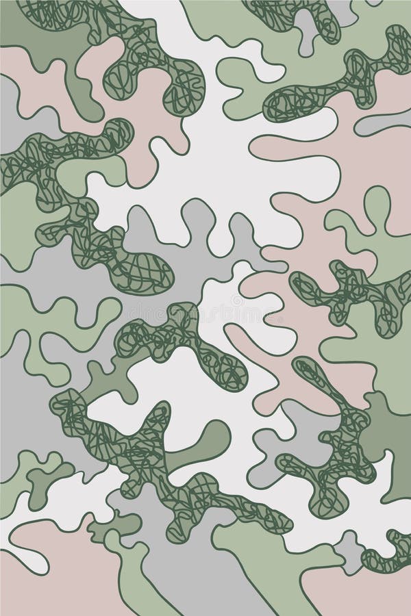 Abstract Background with Pastel Camouflage Stock Vector - Illustration