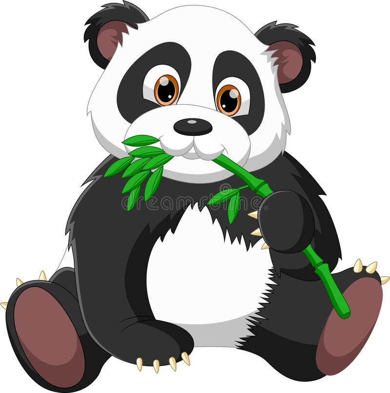Cartoon Panda Eating Bamboo Stock Illustrations – 850 Cartoon Panda ...