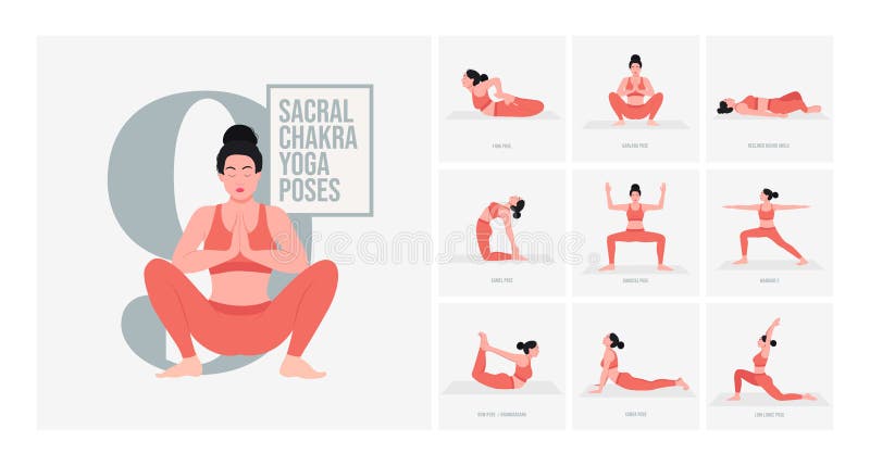 Sacral Chakra Yoga poses. Young woman practicing Yoga pose. stock photography