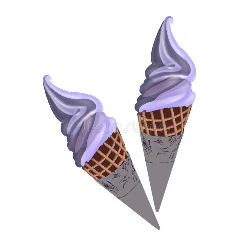 Ice Cream, Frozen Ice, Lavender Ice Cream, Beautiful Lavender Ice Cream