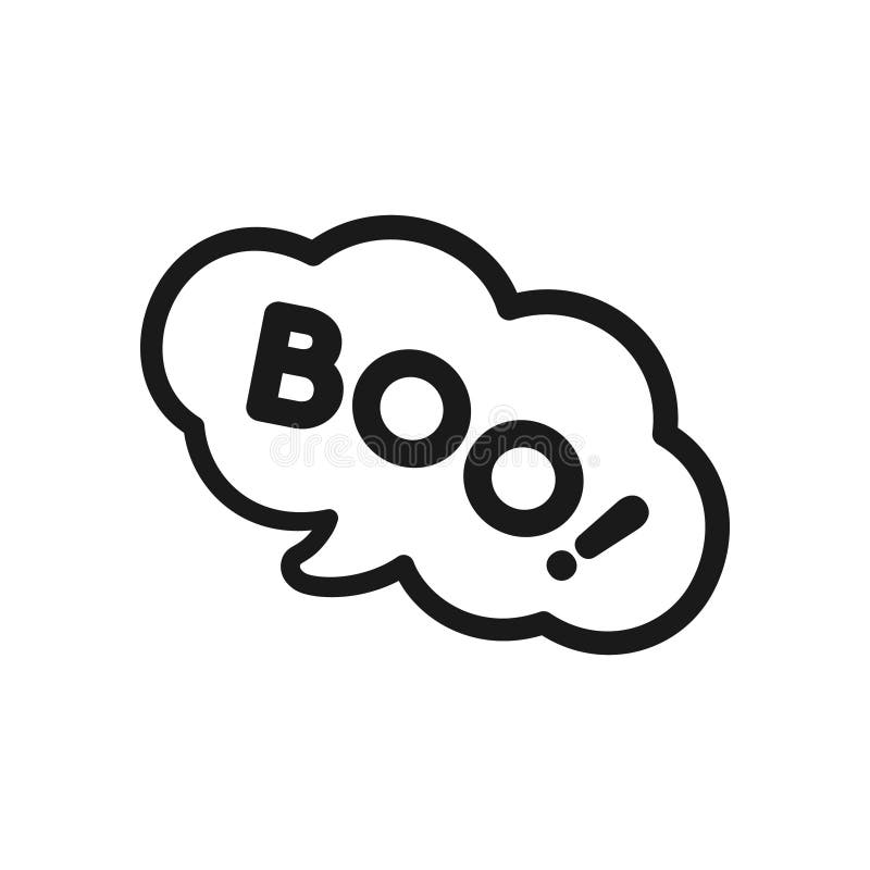 Boo! Text in a Speech Bubble Balloon Clipart Stock Vector