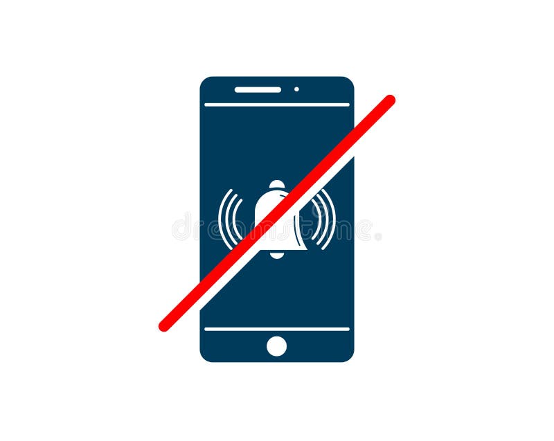 Off sound Mobile Sign Switch silent Phone Icon No Phone Allowed Mobile Warning Symbol royalty free illustration