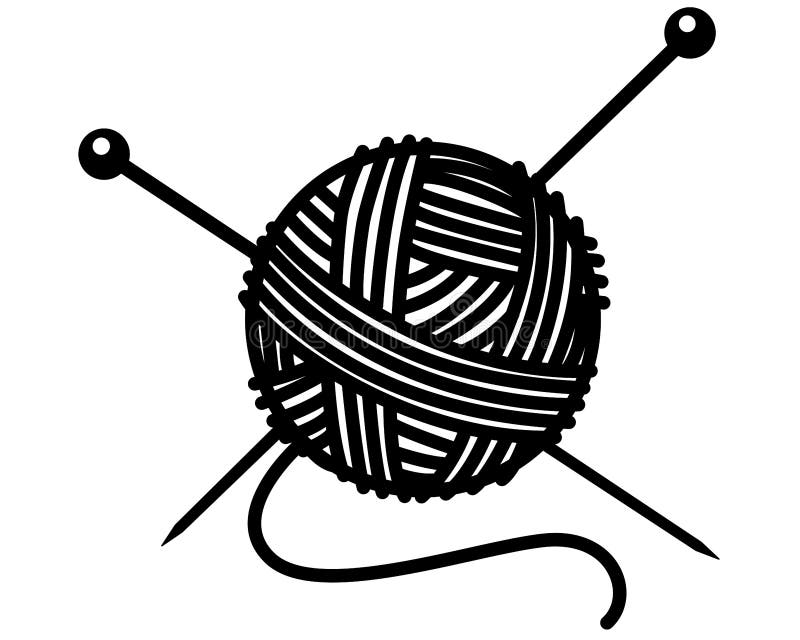 A Set for Knitting Threads and Needles. Ball of Yarn for Knitting and ...