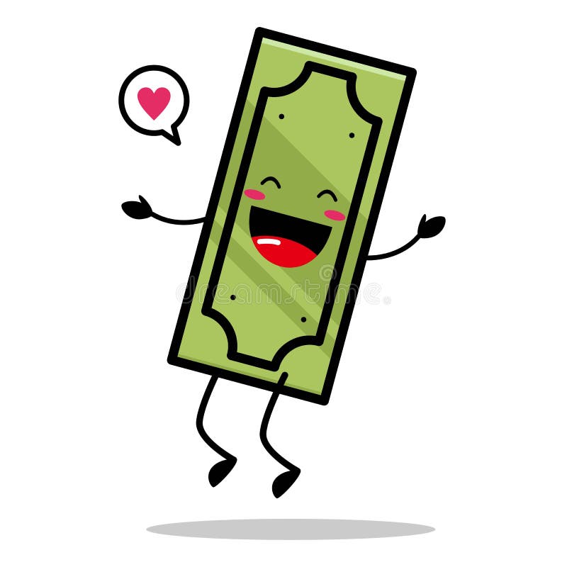 Cute money mascot vector design vector illustration