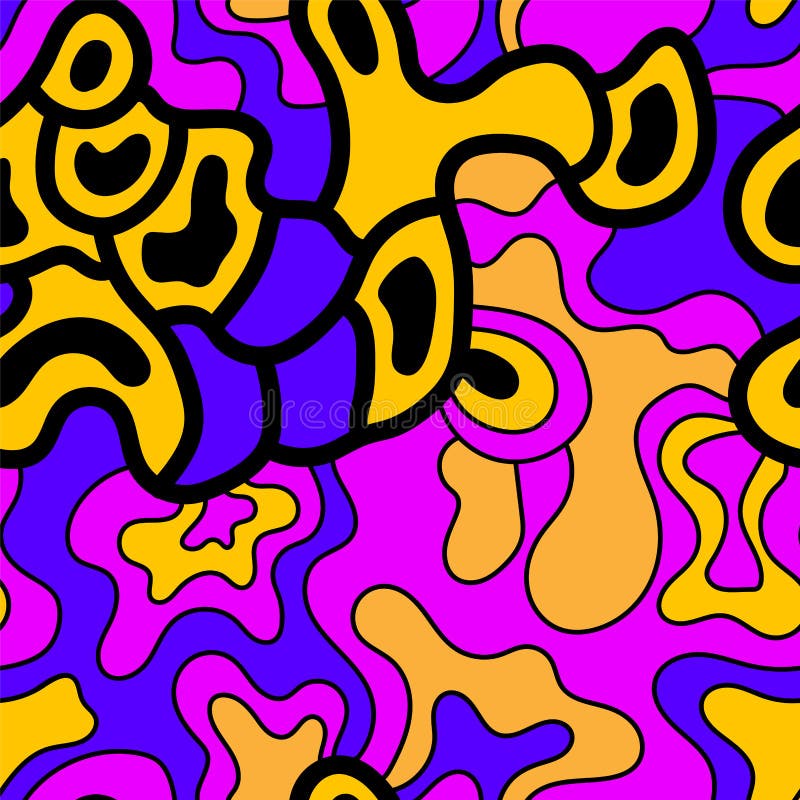 Seamless abstract psychedelic artwork with wave pattern royalty free illustration