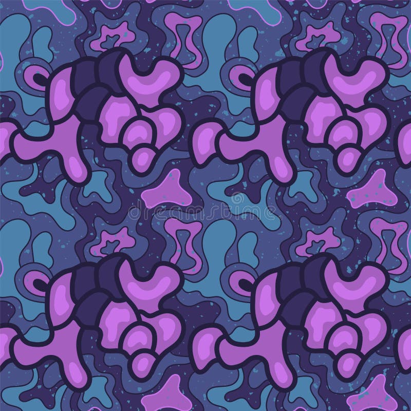 Seamless abstract psychedelic artwork with wave pattern royalty free illustration