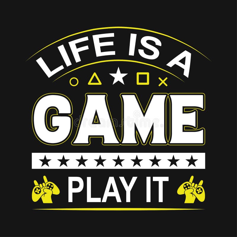 Life is a game slogan brush lettering for t shirt Vector Image