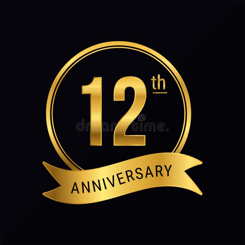 Template Number 12th Anniversary Celebrating Classic Logo Vector  Illustration Royalty Free SVG, Cliparts, Vectors, and Stock Illustration.  Image 84633190.