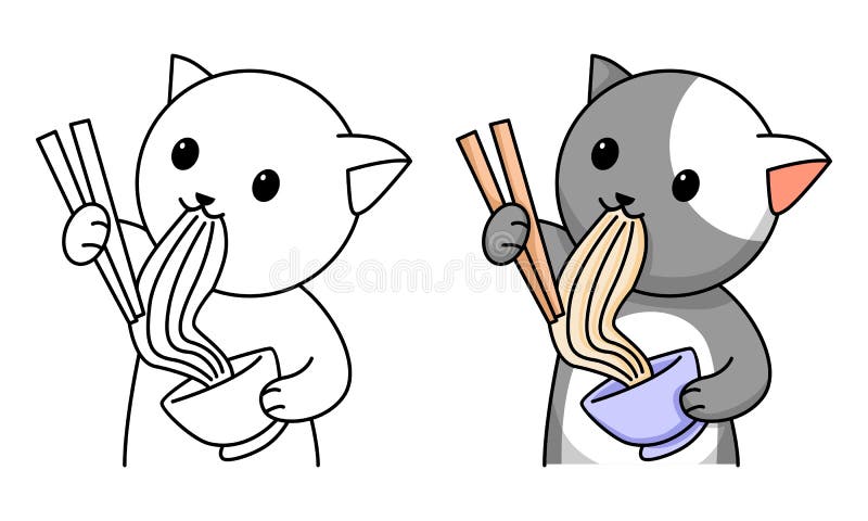 Animal Coloring Ramen Stock Illustrations – 28 Animal Coloring Ramen ...