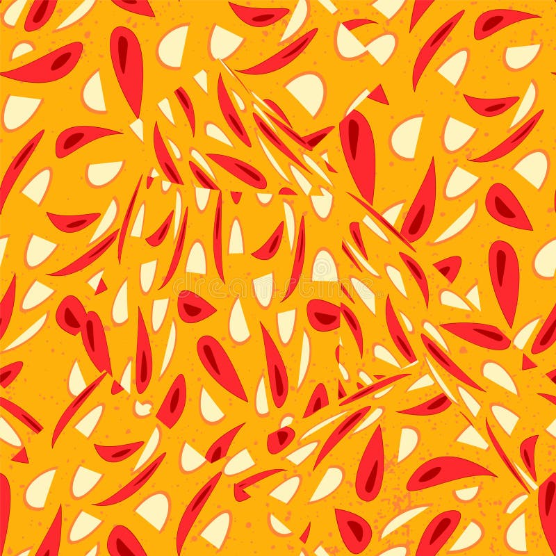 Seamless cute abstract vector pattern with drops and shapes vector illustration