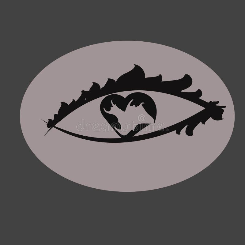 Eye, heart stock vector. Illustration of love, eyelashes 266177317