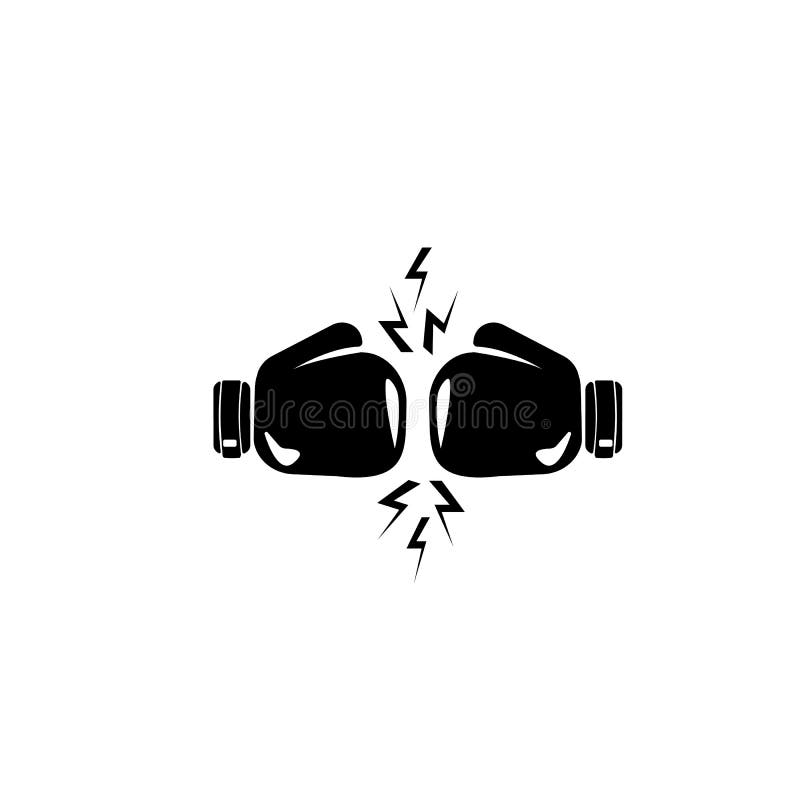 Boxing gloves vector icon stock vector. Illustration of black 267862459