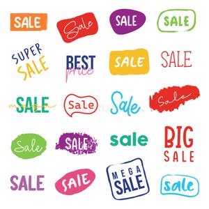 Price Tags Promotional Sale Badge Sale Label And Retail Paper 