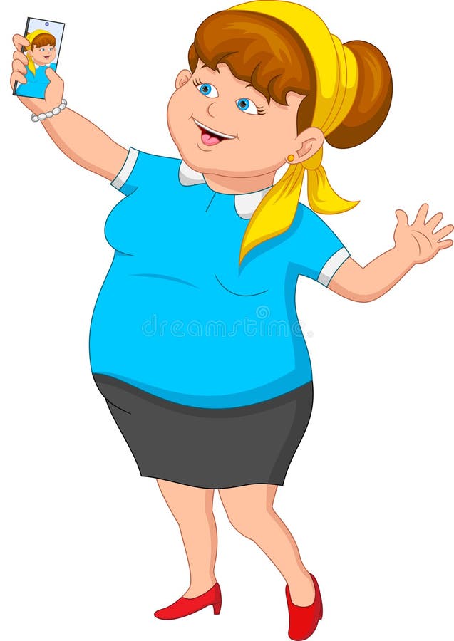 Beautiful Fat Girl Selfie Stock Illustration Illustration Of Lifestyle 271392347