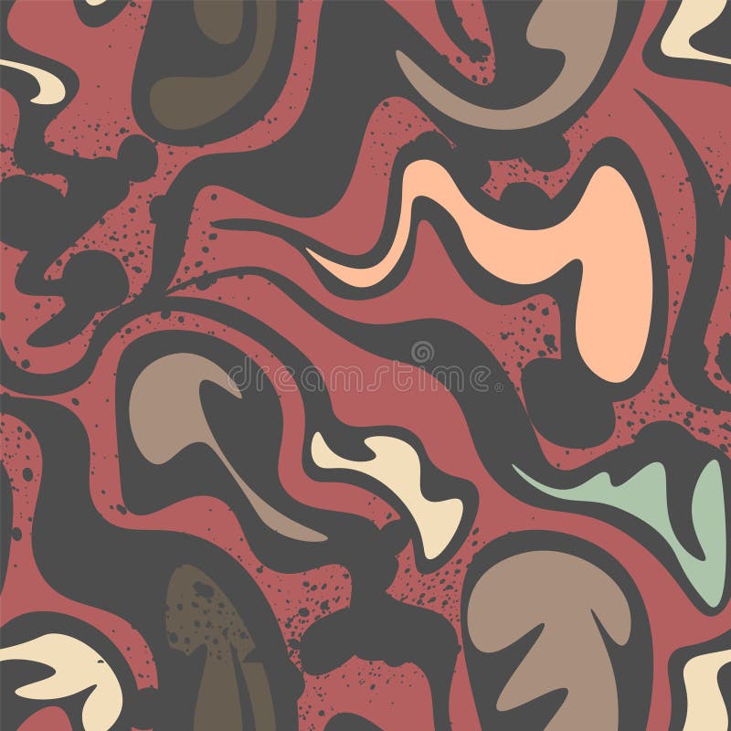 Abstract psychedelic colorful pattern with wave shapes royalty free illustration