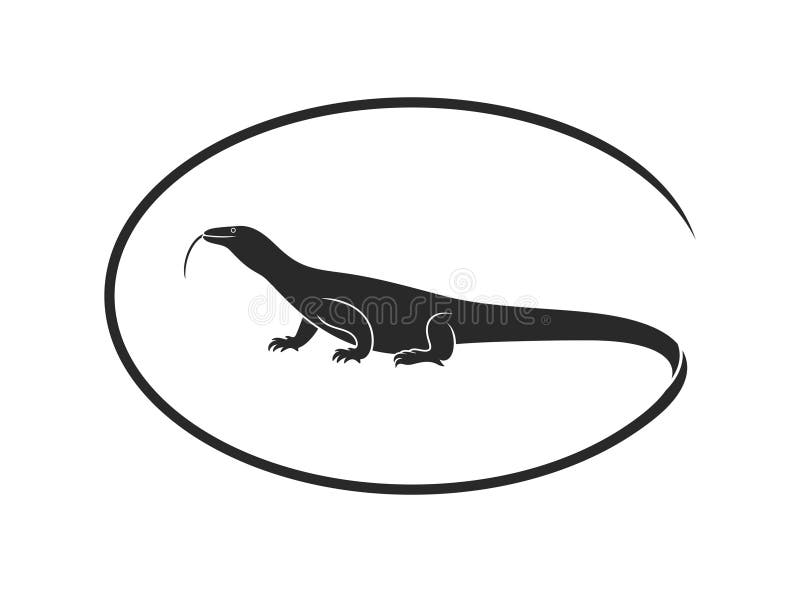 Monitor Lizard Clipart White And Black