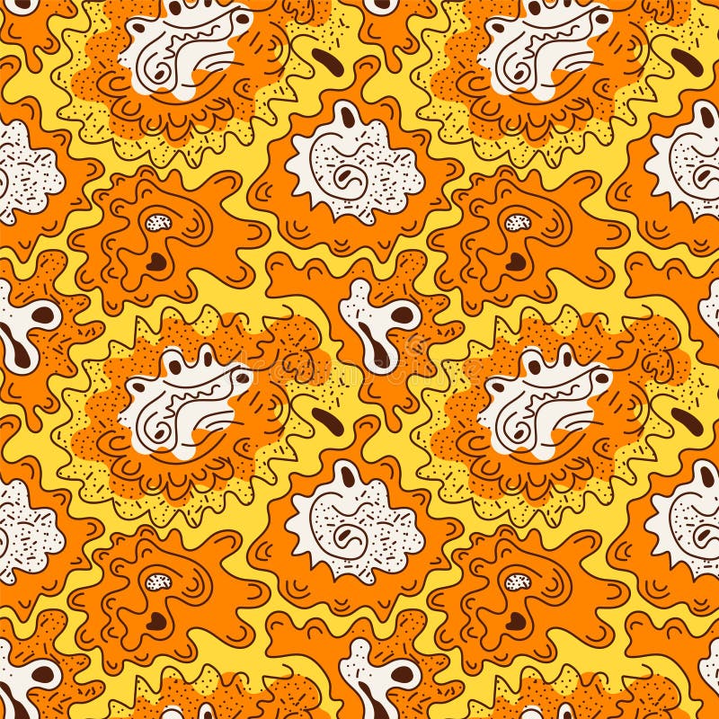 Unusual abstract psychedelic pattern with wave geoemtry elements royalty free illustration