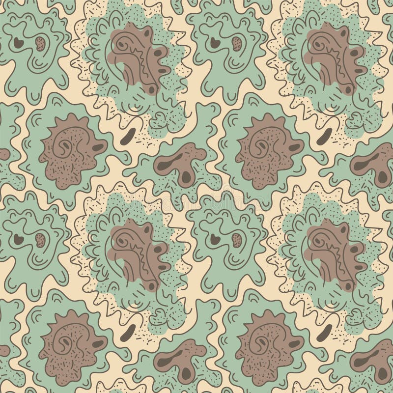 Unusual abstract psychedelic pattern with wave geoemtry elements stock illustration