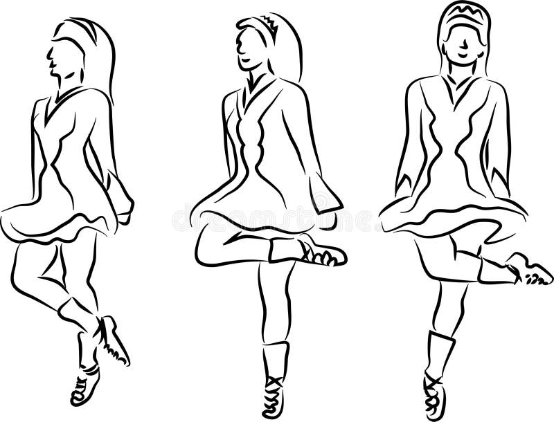 Irish dancer vector stock vector. Illustration of stepdance 277094610