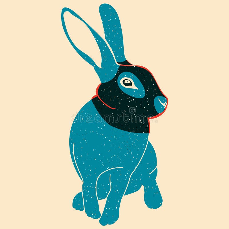 rabbit-bunny-vector-illustration-in-a-minimalist-style-with-riso