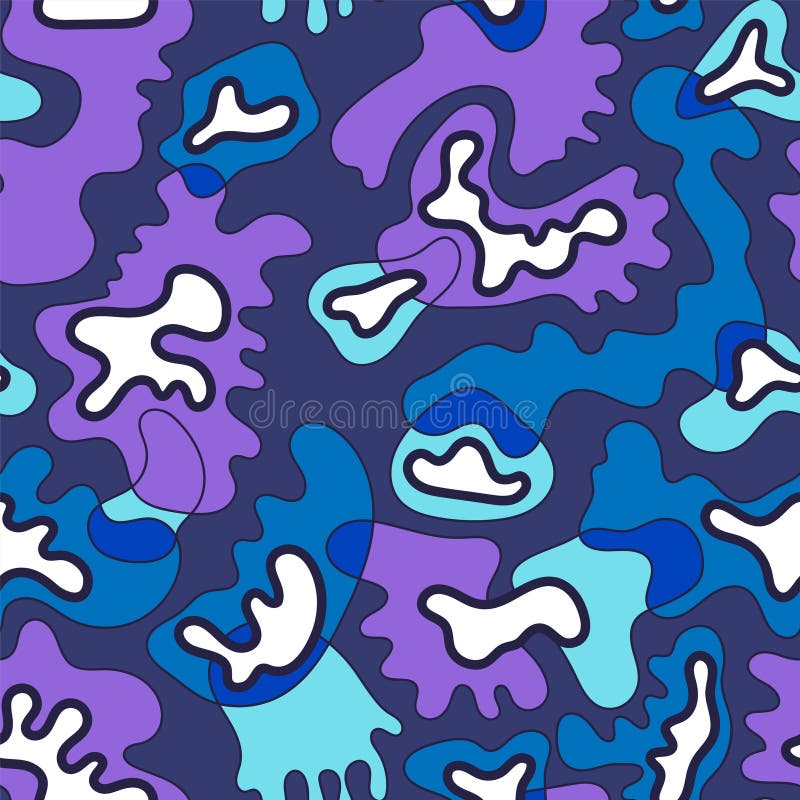 Abstract psychedelic seamless colorful pattern stock illustration