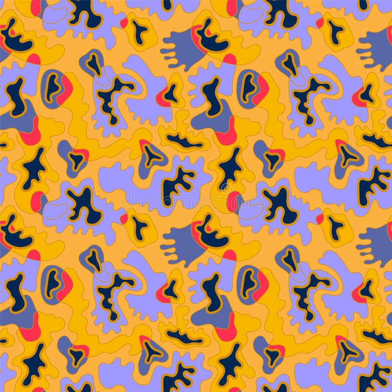 Abstract psychedelic seamless colorful pattern stock illustration