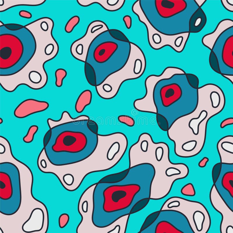 Abstract psychedelic colorful artwork with unique pattern royalty free illustration