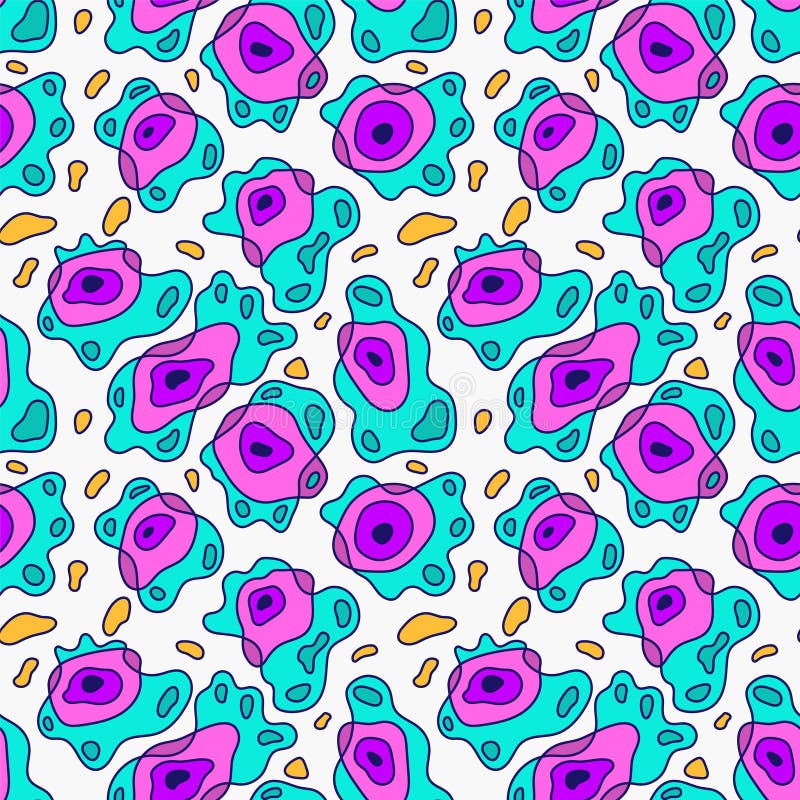 Abstract psychedelic colorful artwork with unique pattern vector illustration