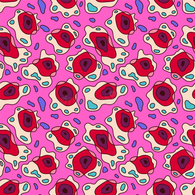 Abstract psychedelic colorful artwork with unique pattern royalty free illustration