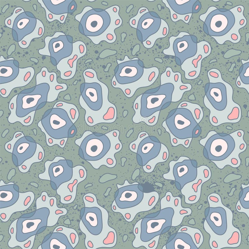 Abstract psychedelic colorful artwork with unique pattern stock illustration