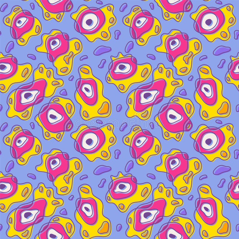 Abstract psychedelic colorful artwork with unique pattern royalty free illustration