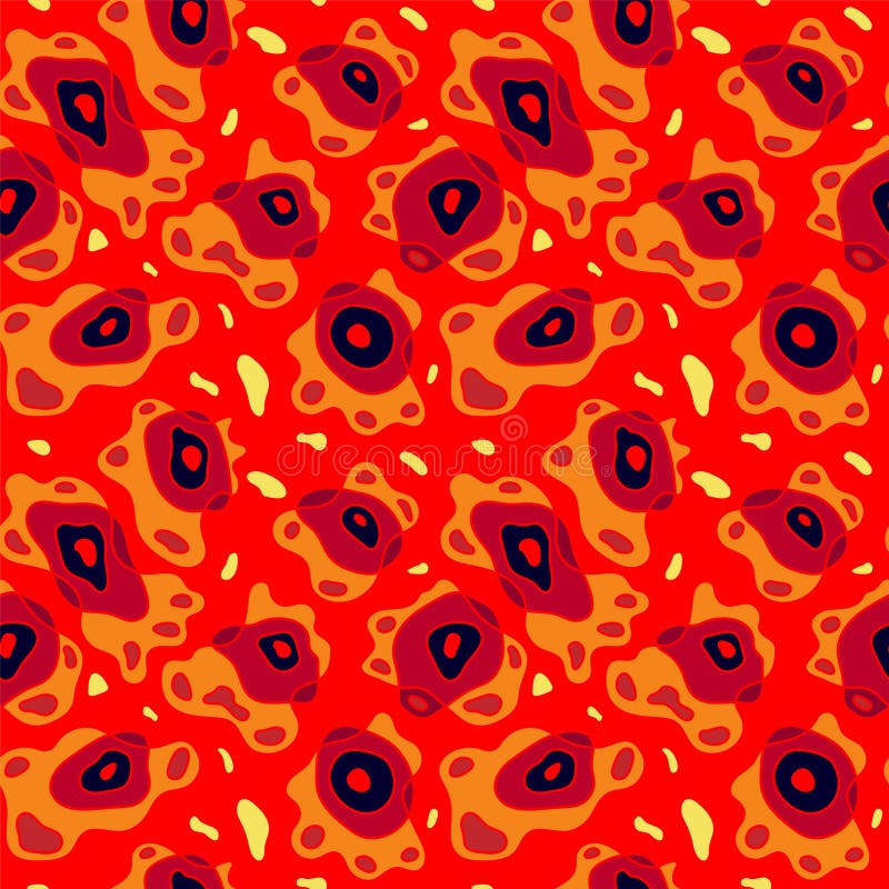 Abstract psychedelic colorful artwork with unique pattern stock illustration