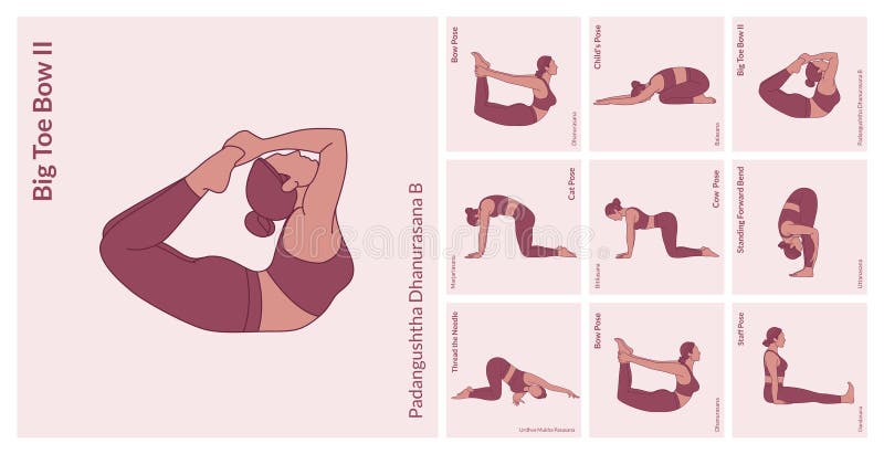 Yoga Workout Set. Young woman practicing Yoga poses. Woman workout fitness, aerobic and exercises stock photos